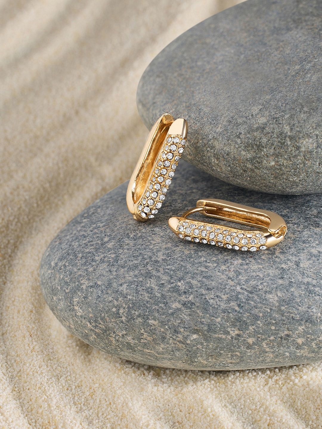 AMI Gold-Plated Hoop Earrings-image-4