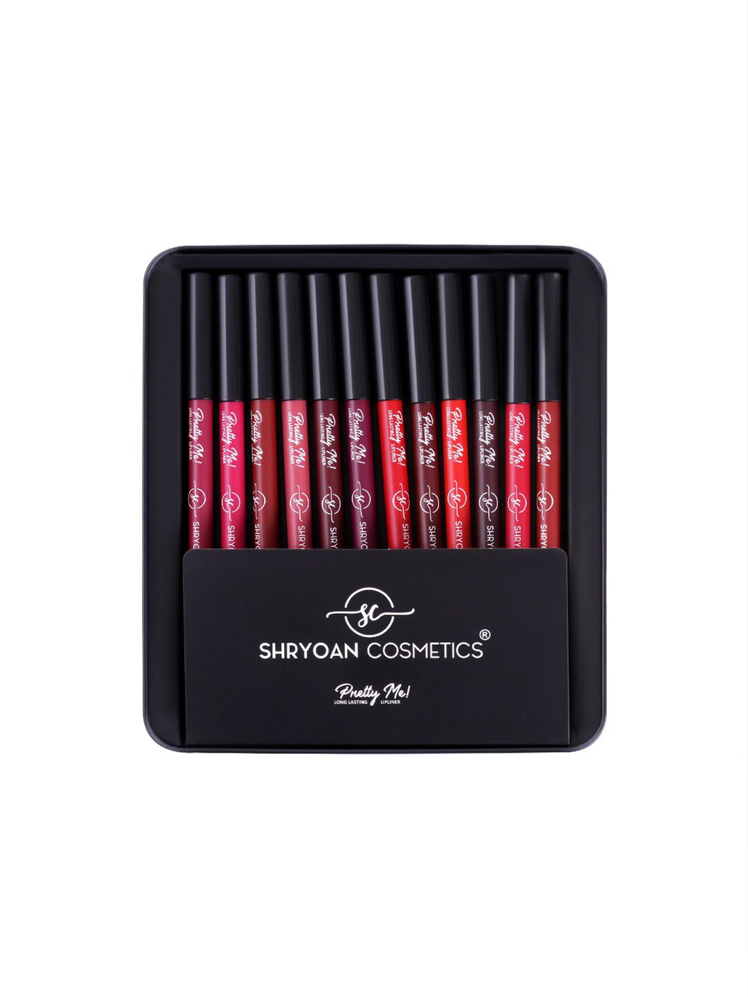 SHRYOAN Set Of 12 Pretty Me Bold Lipliner & Eye Liner Matte Pencil 1.8g Each - Shade 019-image-8
