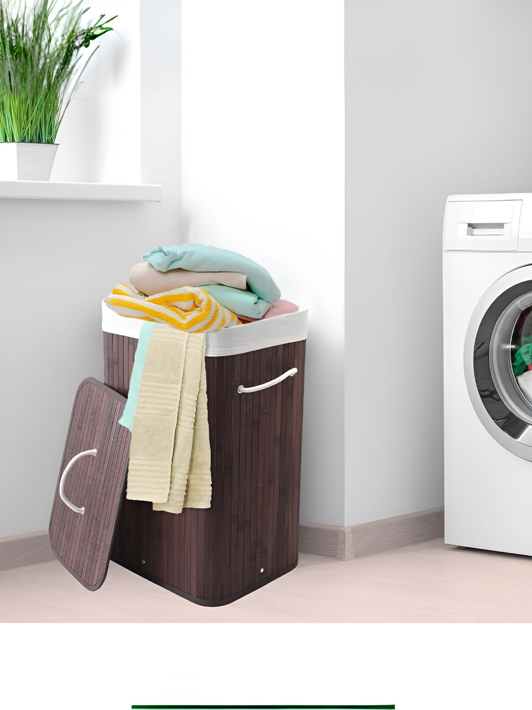 The Better Home Brown Bamboo Foldable Laundry Bag-image-7