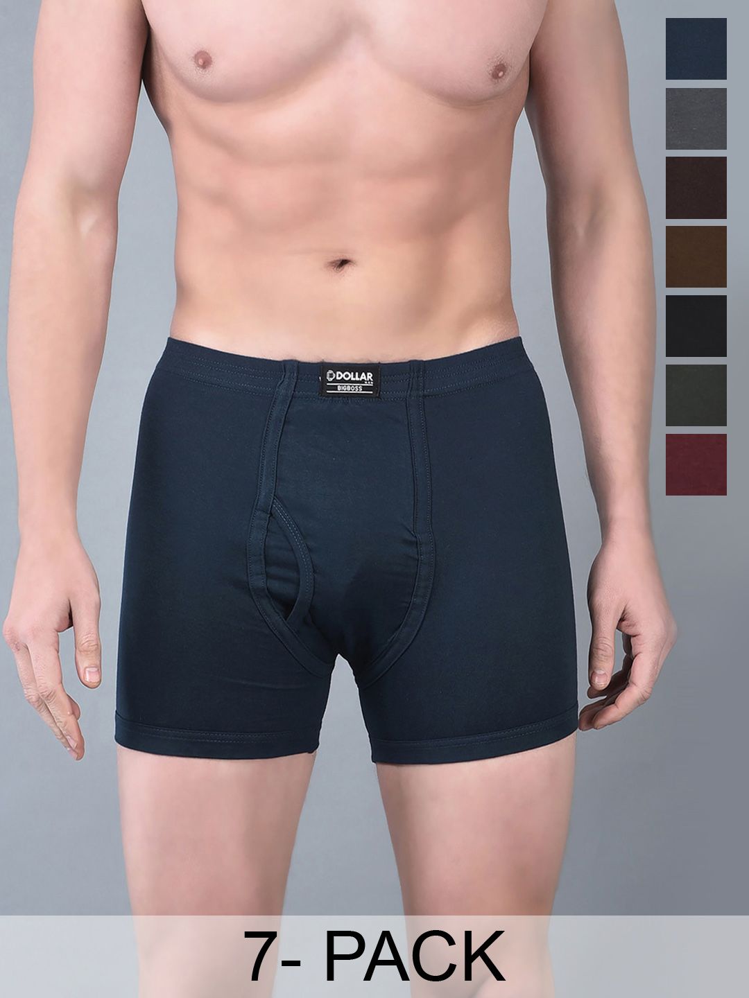 Dollar Bigboss Pack Of 7 Plush-Backed Waistband Trunk MBTR-02-BOXER-PO7-CO1-S24-picture-17