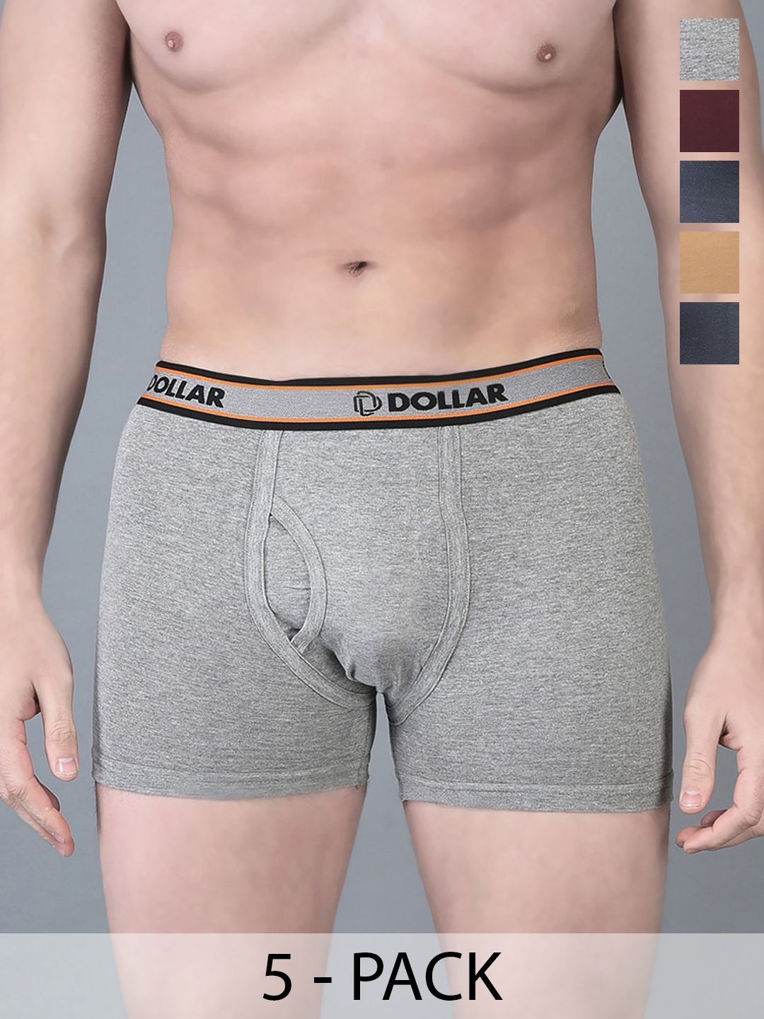 Dollar Bigboss Men Solid Pack of 5 Combed Cotton Interlock Trunk MBTR-04-SCD-PO5-CO1-S24-picture-32
