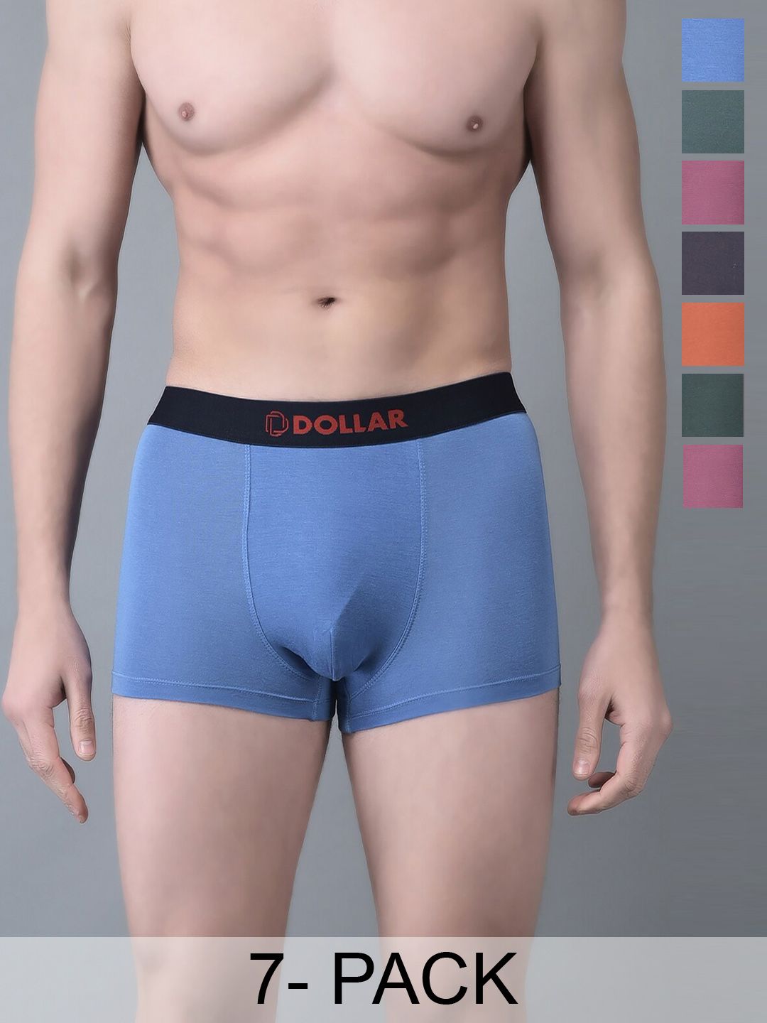 Dollar Bigboss Men Solid Pack of 7 Micro Modal Trendy Trunk-picture-33