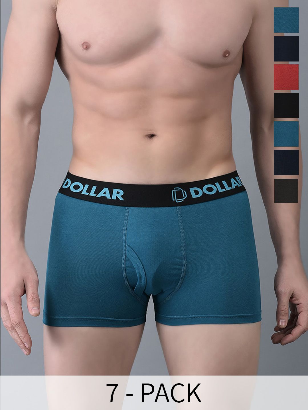 Dollar Bigboss Pack of 7 Shuffle Intellisoft Cotton Spandex Trunk MBTR-16-FLXTRNK-PO7-S24-picture-36