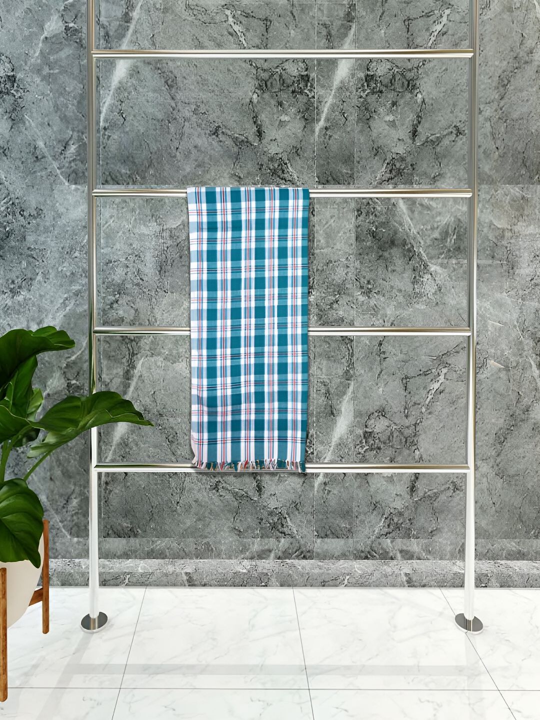 Athom Living Green & White Striped Cotton 150 GSM Towel-image-38