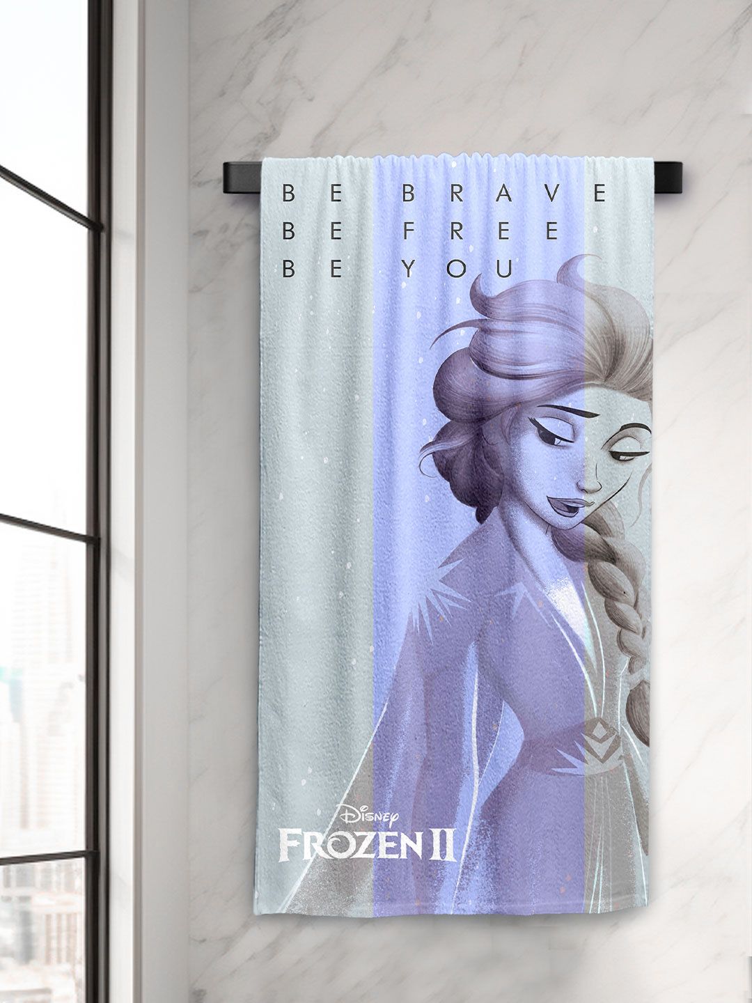 YK Blue Printed 400 GSM Bath Towel-picture-24