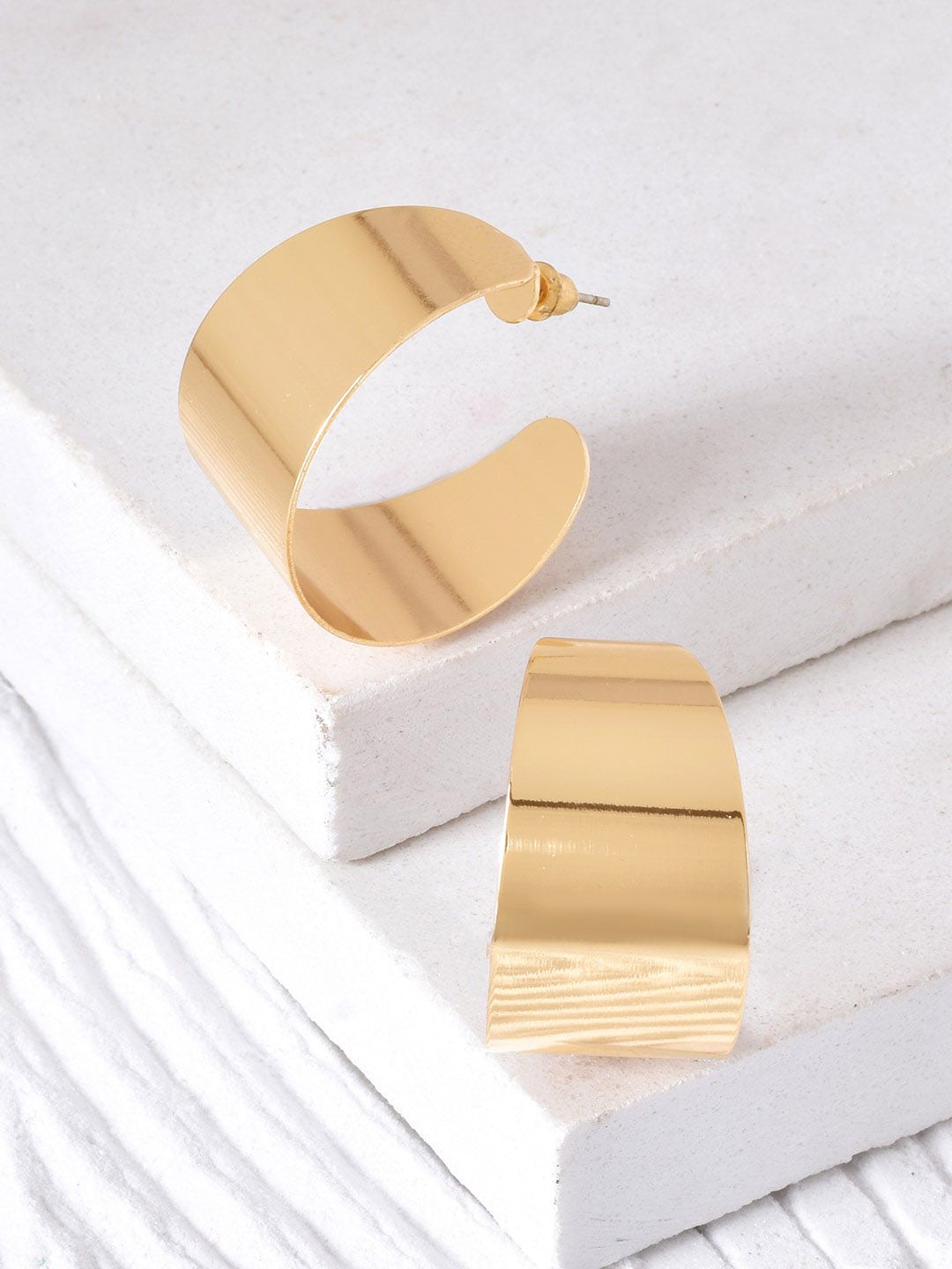 JOKER & WITCH Gold Plated Half Hoop Earrings-picture-19