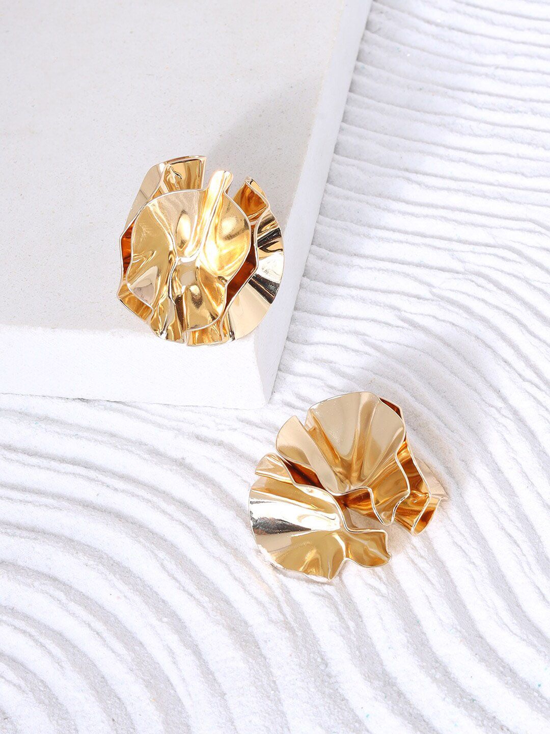 JOKER & WITCH Gold-Plated Contemporary Studs Earrings-picture-45