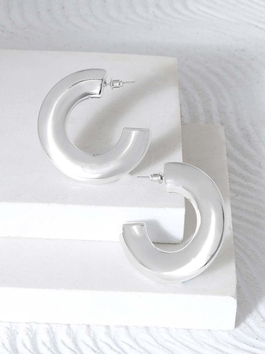 JOKER & WITCH Silver-Plated Hoop Earrings-picture-35