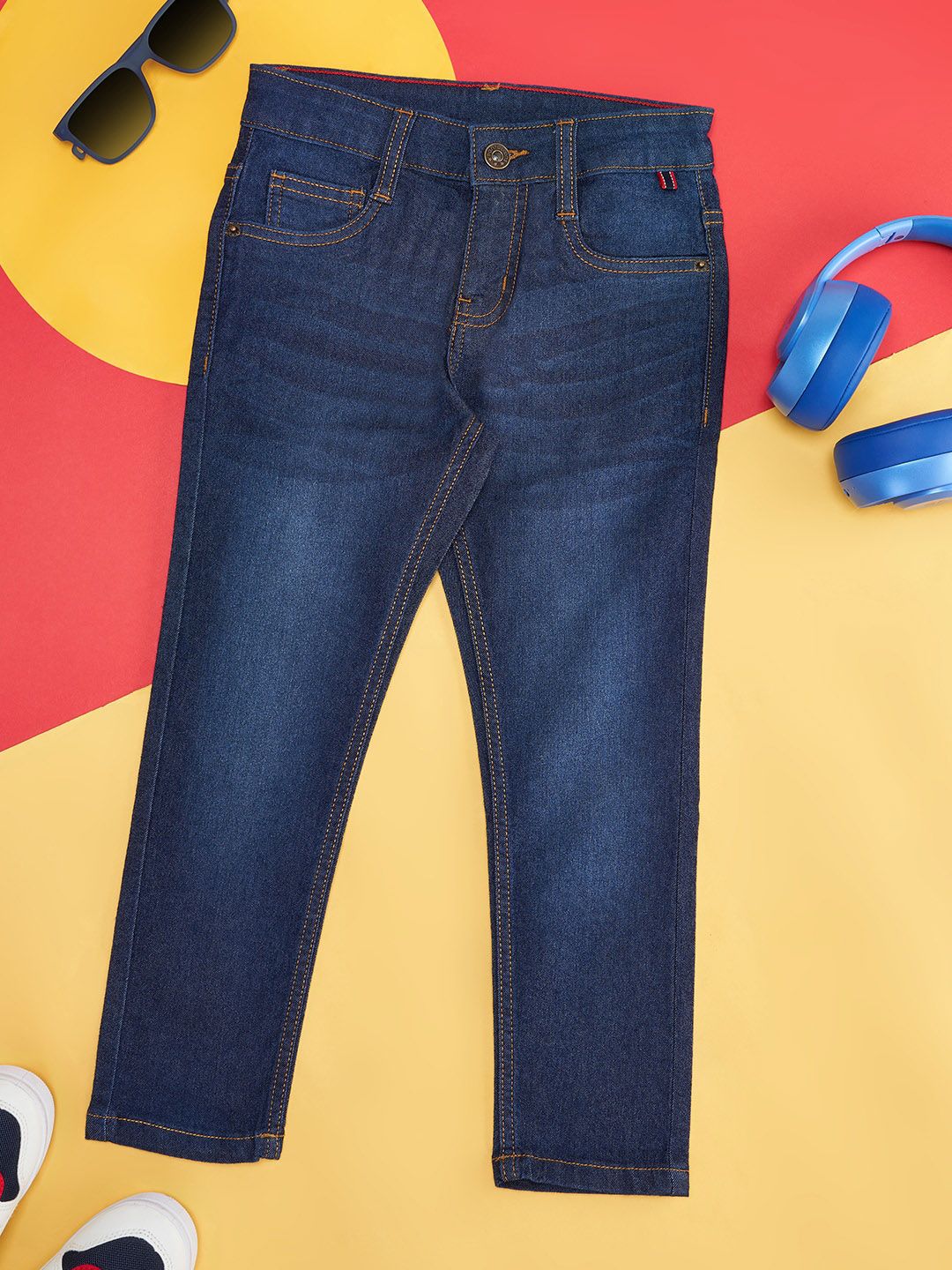 Pantaloons Junior Boys Clean Look Light Fade Stretchable Jeans-picture-13