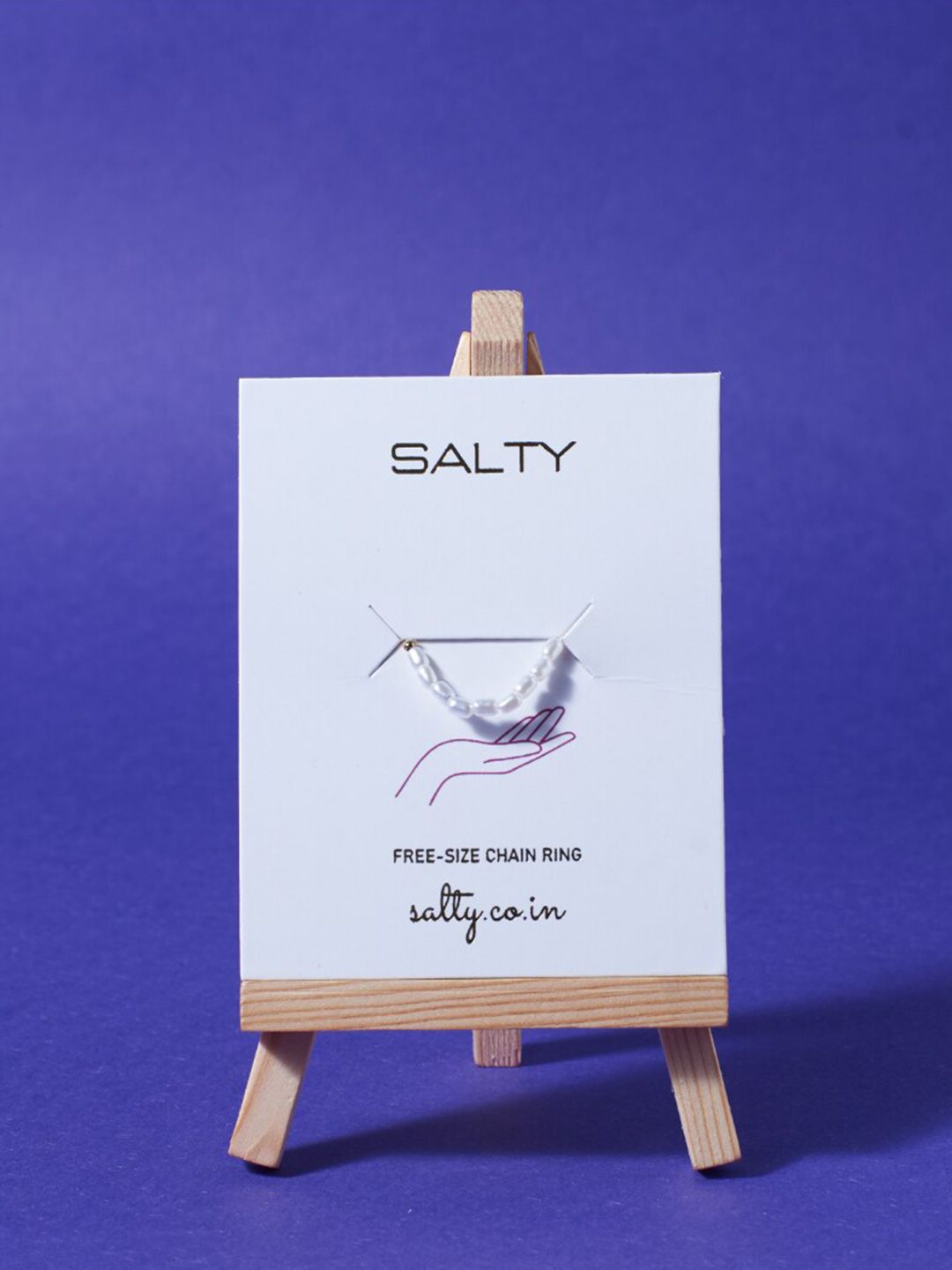 SALTY Gold-Plated Beaded Adjustable Chain Linked Ring-picture-13