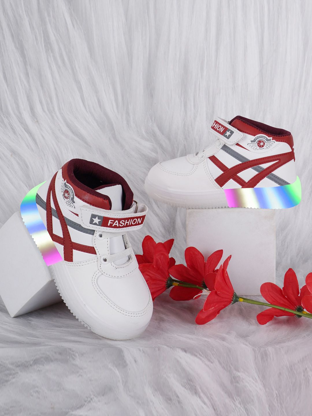 BAESD Kids Colourblocked Lightweight LED Sneakers-picture-28