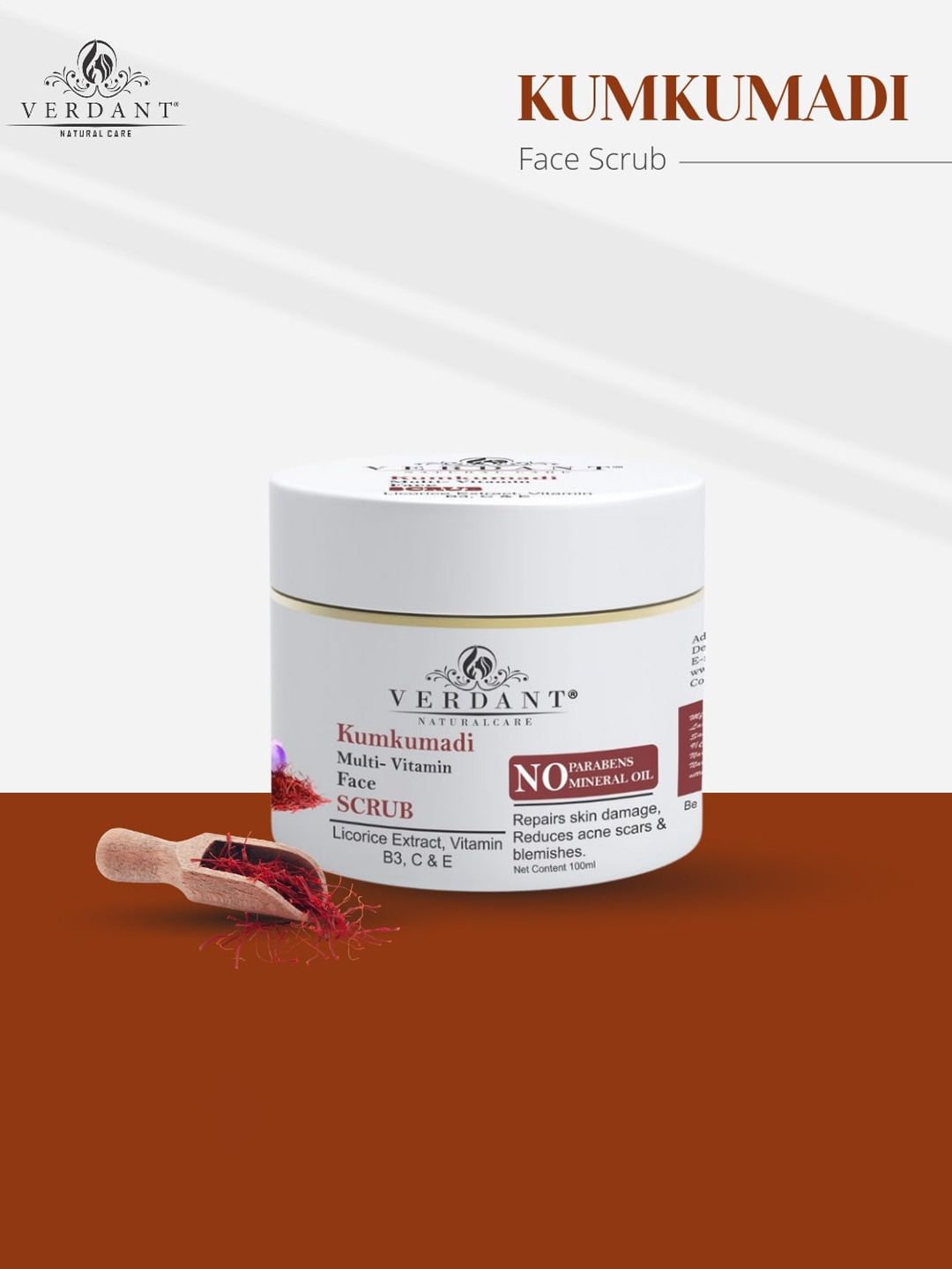 Verdant Natural Care Kumkumadi Multi-Vitamin Face Scrub - 100ml-image-42
