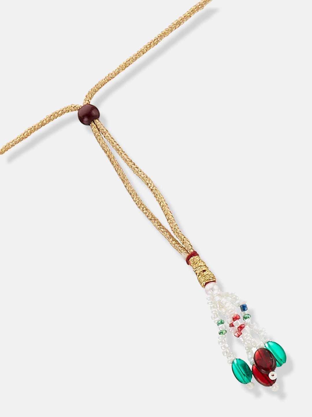 ATIBELLE Gold-Plated Kundan-Studded & Beaded Jewellery Set