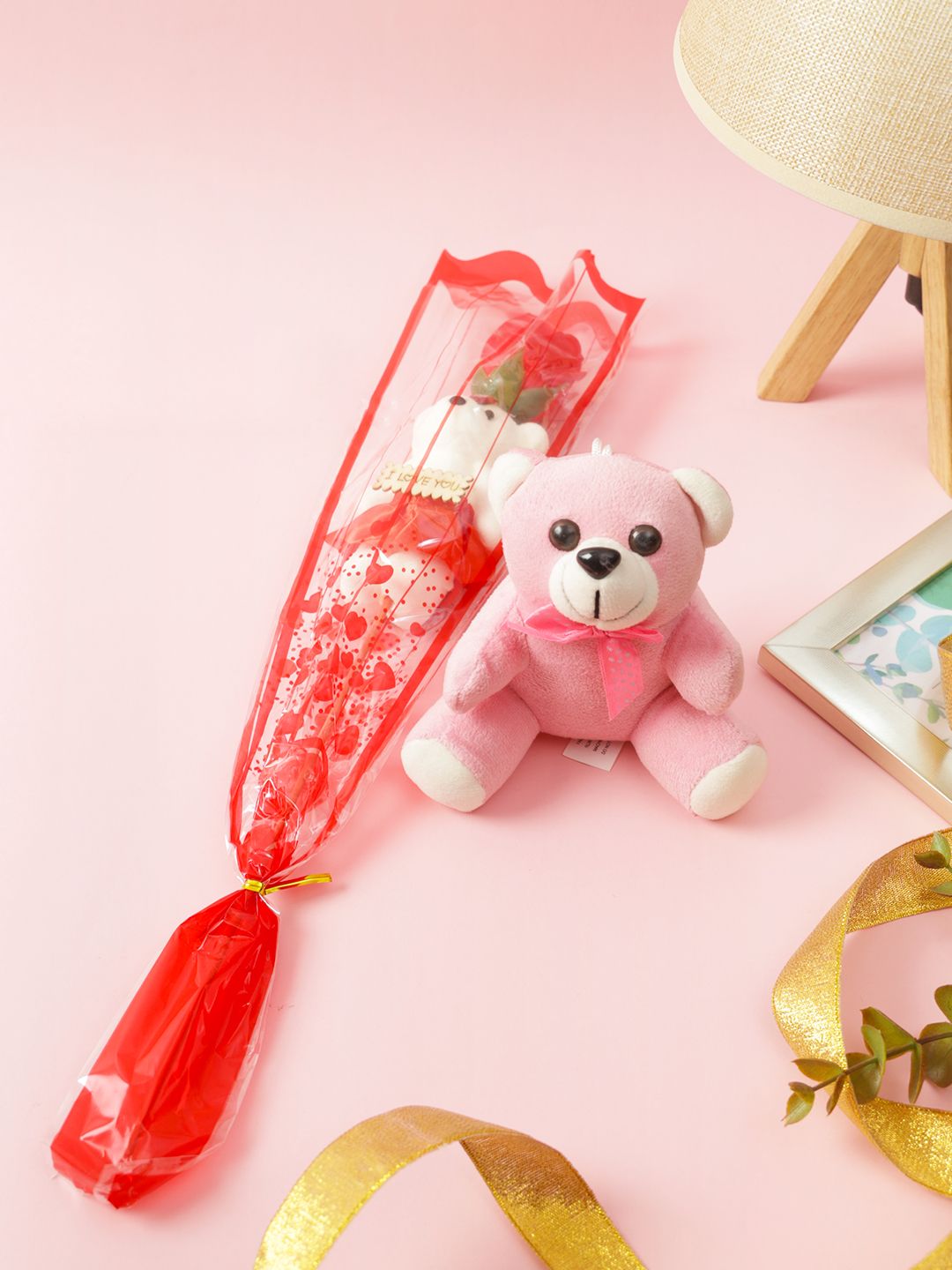TAYHAA Red & Pink Rose Flower With Teddy Gift-image-36