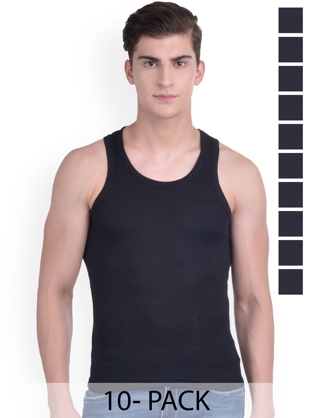 Force NXT Pack Of 10 Cotton Undershirt Innerwear Vests-picture-39