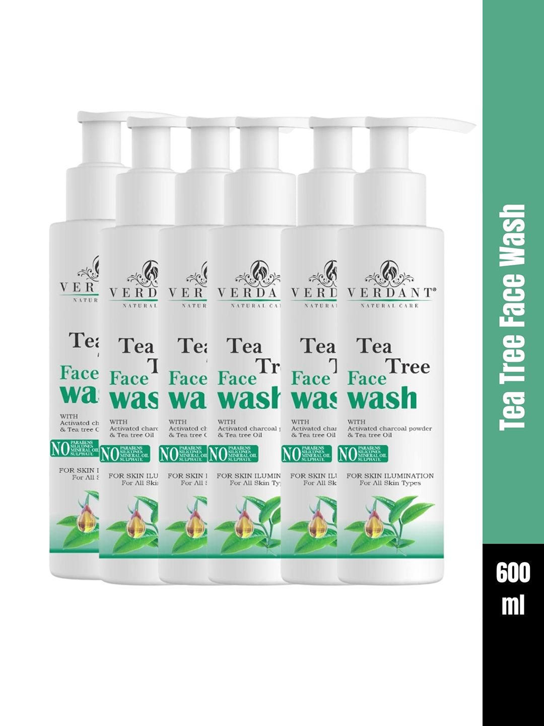 Verdant Natural Care 6-Pcs Tea Tree Face Wash For Anti Acne - 100ml Each-image-43