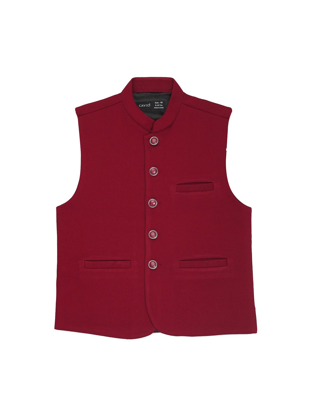 CAVIO Boys Mandarin Collar Sleeveless Pure Cotton Nehru Jackets-picture-39