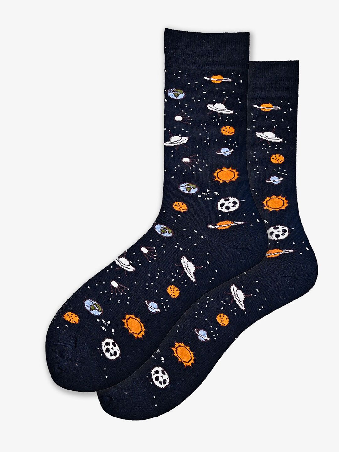 Soxytoes Men Patterned Cotton Calf Length Socks-picture-34