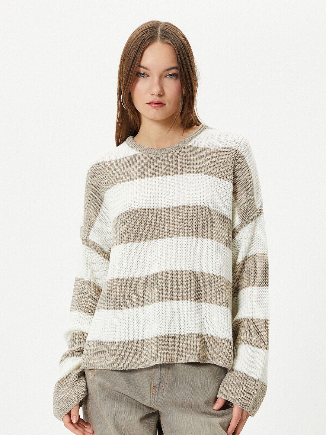 Koton Colourblocked Pure Acrylic Pullover Sweater-picture-20