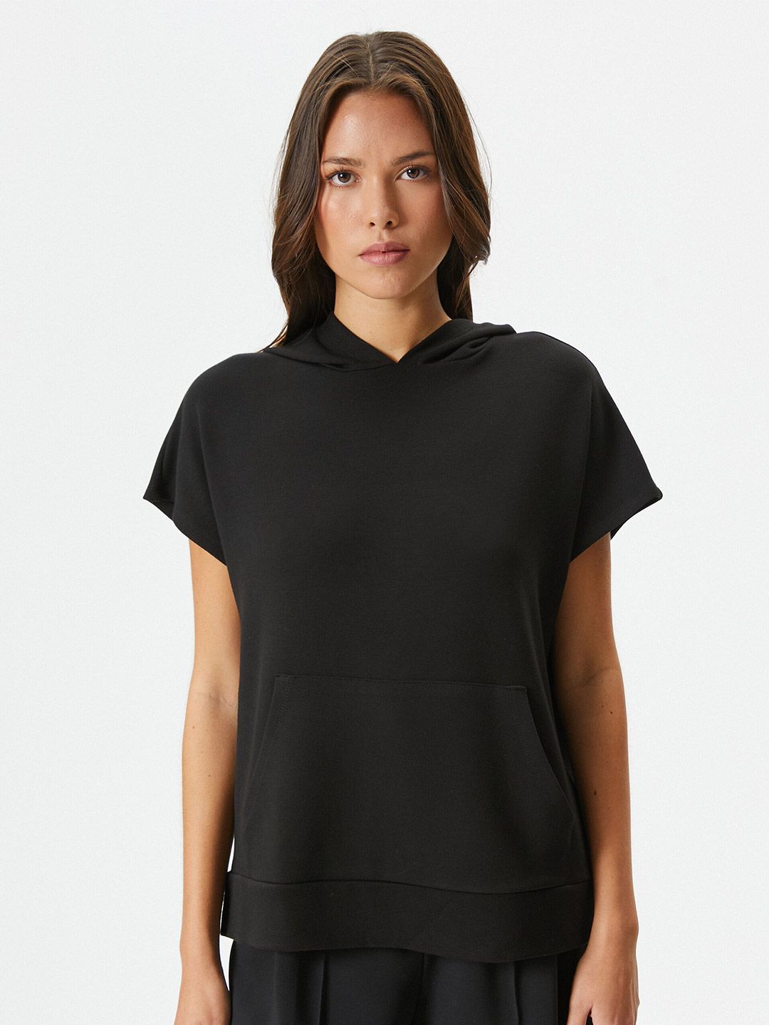 Koton Short Sleeves Hooded Pullover-picture-25