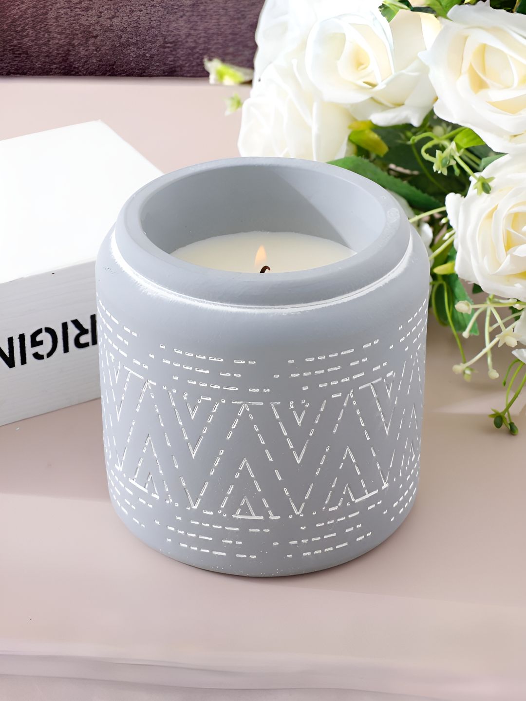 The Better Home Grey & White Patchouli Fragrance Jar Candle-picture-41