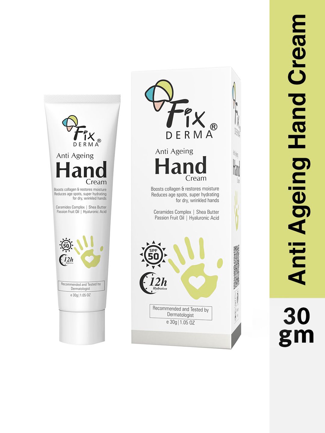 FIXDERMA Anti Ageing Hand Cream With Hyaluronic Acid - 30g
