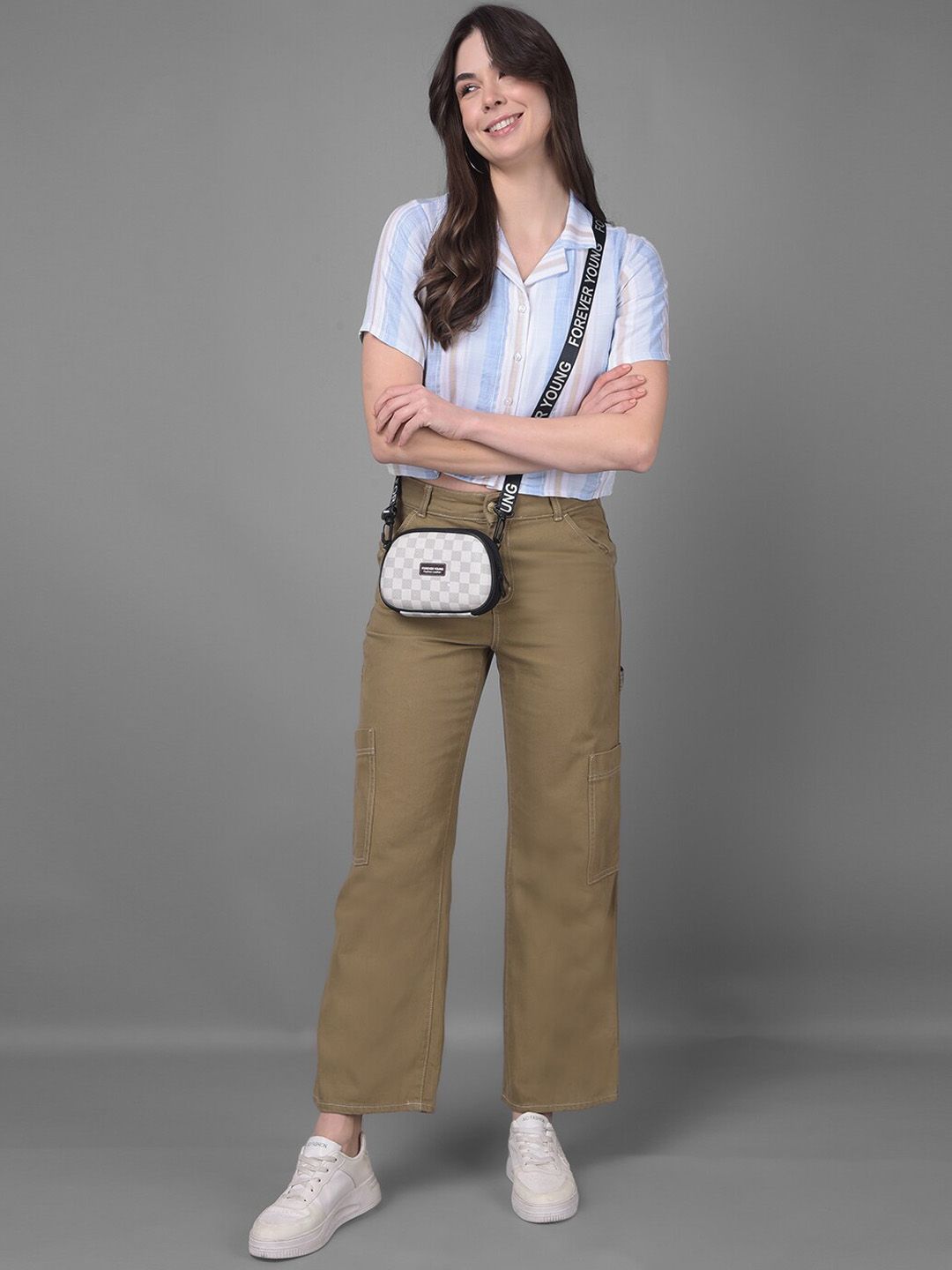 Crimsoune Club Women Wide Leg Clean Look Stretchable Jeans-picture-13