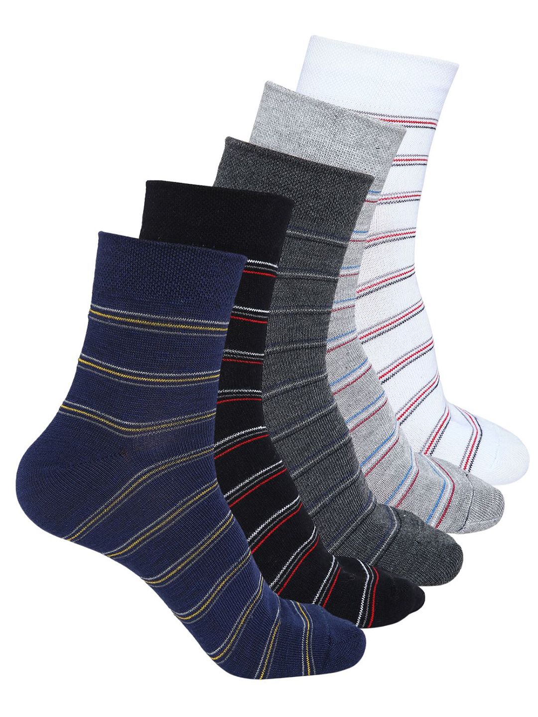 BAESD Pack Of 5 Patterned Above Ankle-Length Socks-picture-47