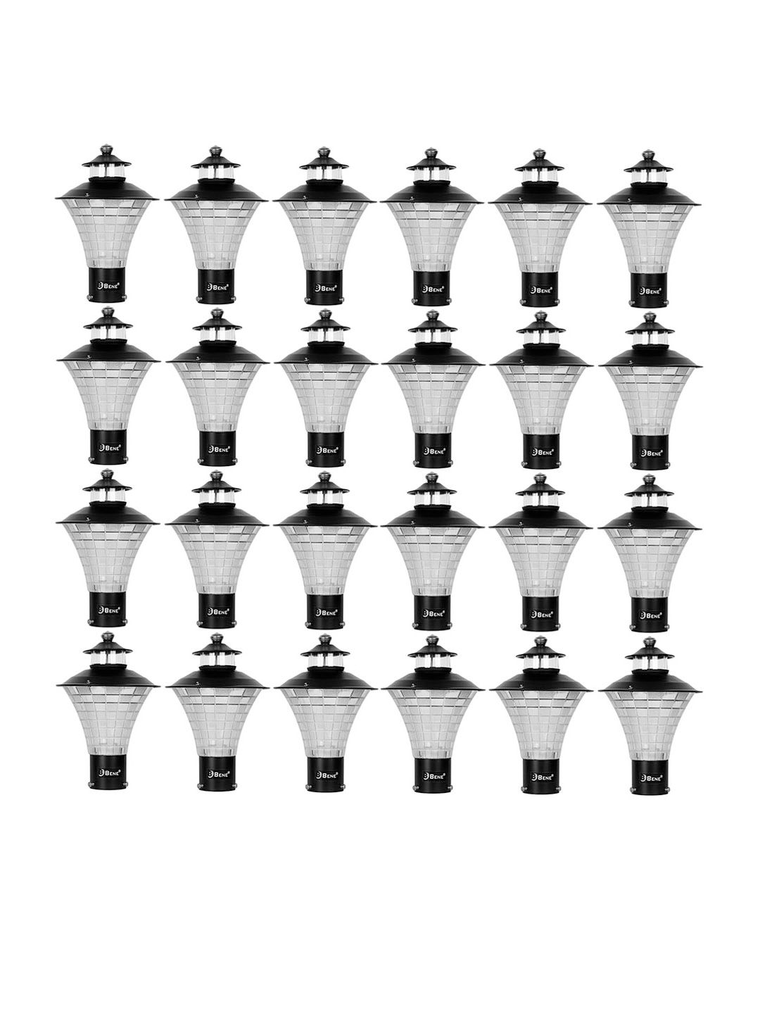 BENE Black 24 Pieces Stainless Steel Garden Lamps-picture-17