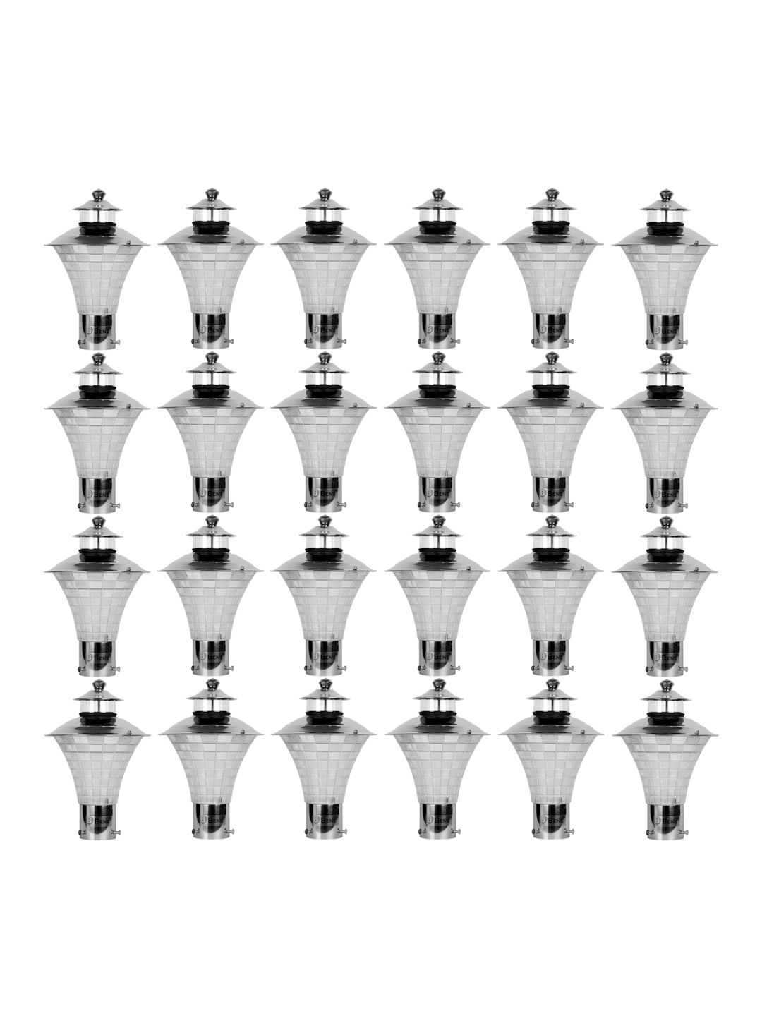 BENE Metallic Toned 24 Pieces Stainless Steel Garden Lamps-picture-32