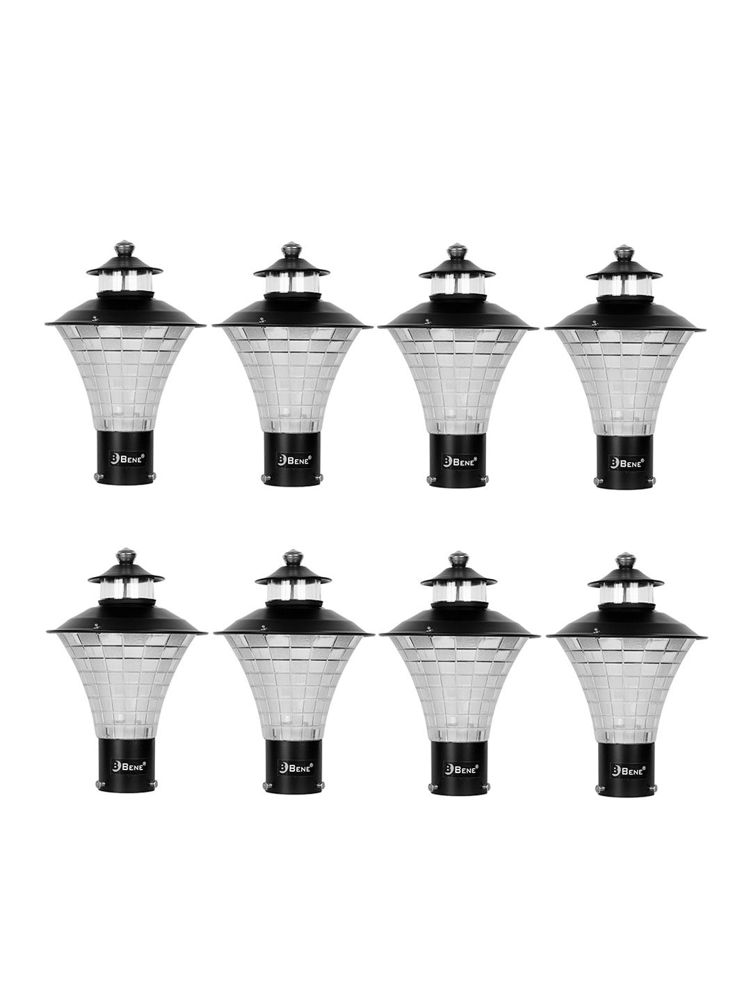 BENE Black 8 Pieces Stainless Steel Garden Lamps-picture-15