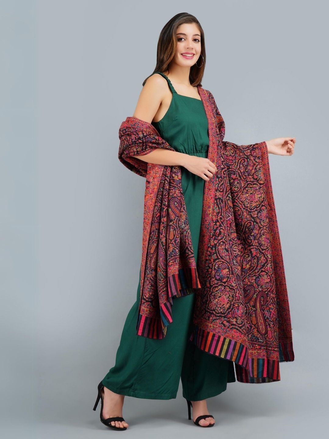 DUSALA INDIA Women Woven Design Pashmina Shawl-picture-13