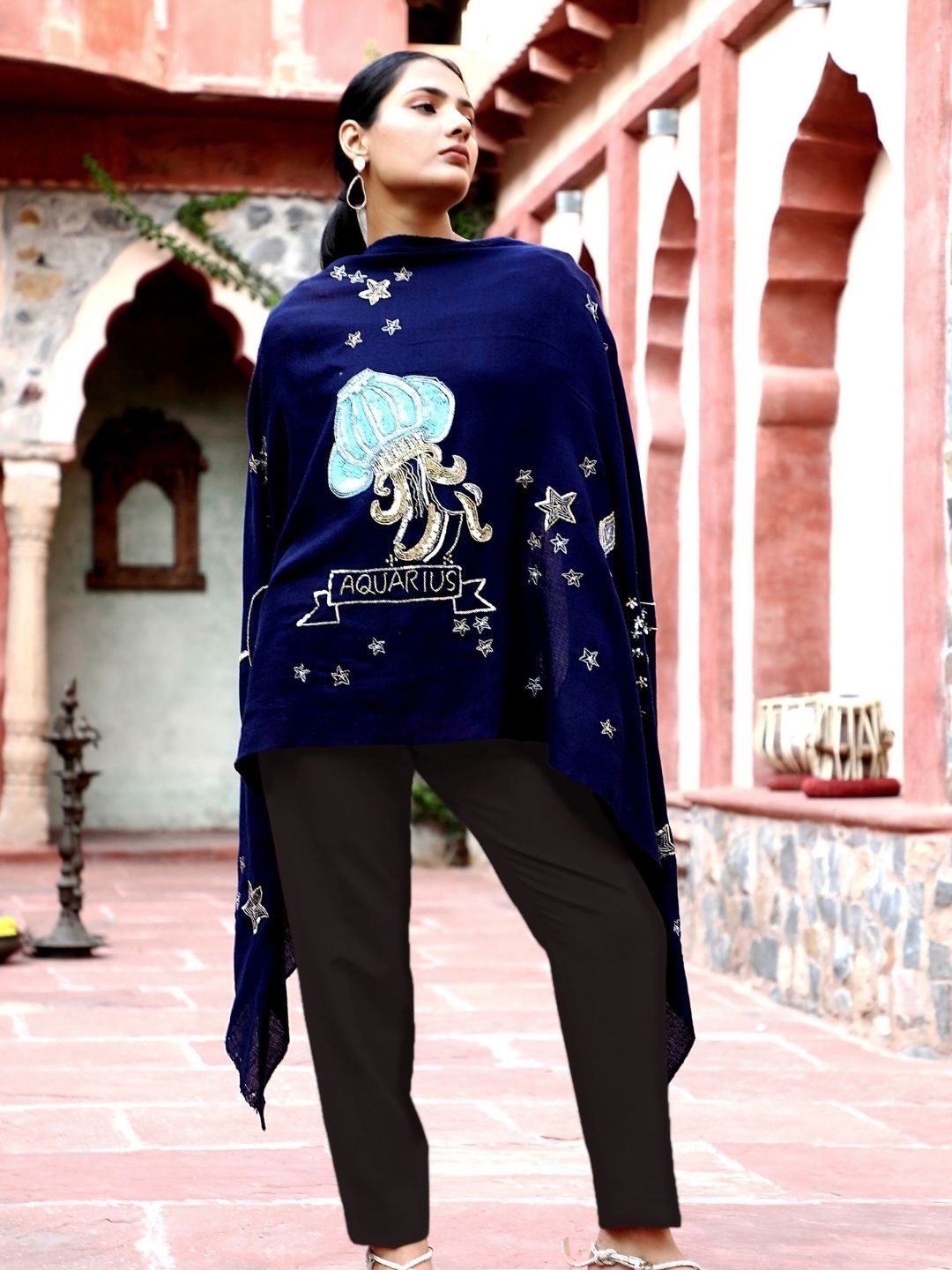 DUSALA INDIA Women Woven Design Shawl-picture-12