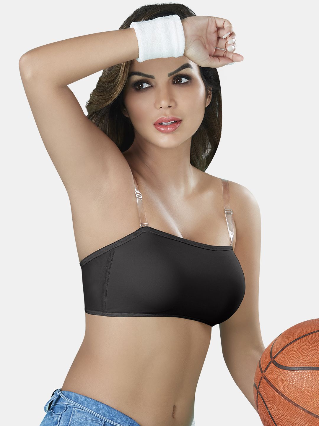 Sonari Medium Coverage Removable Padding Bandeau Bra With Side Bone