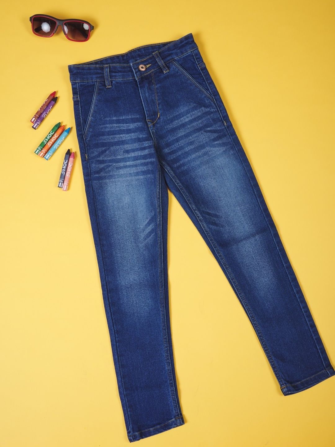 BAESD Boys Smart Slim Fit Clean Look Heavy Fade Stretchable Jeans-picture-25