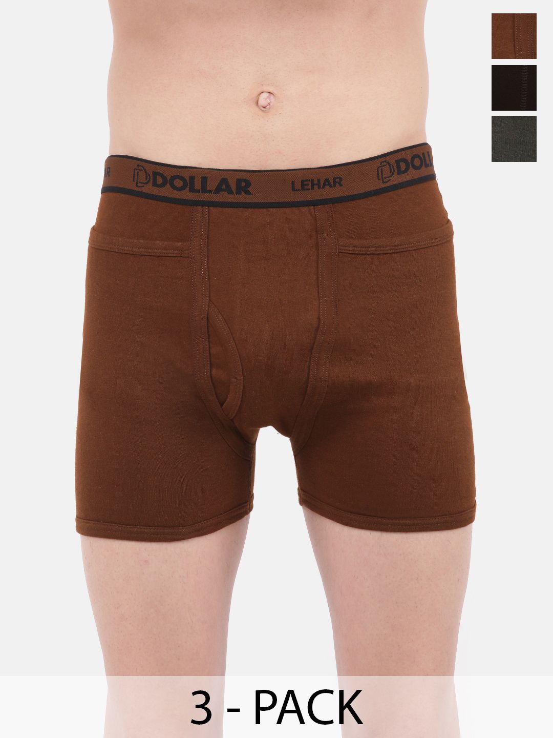 Dollar Pack Of 3 Mid-Rise Assorted Pure Cotton Trunks MLHTR-03-PO3-ASST-picture-18