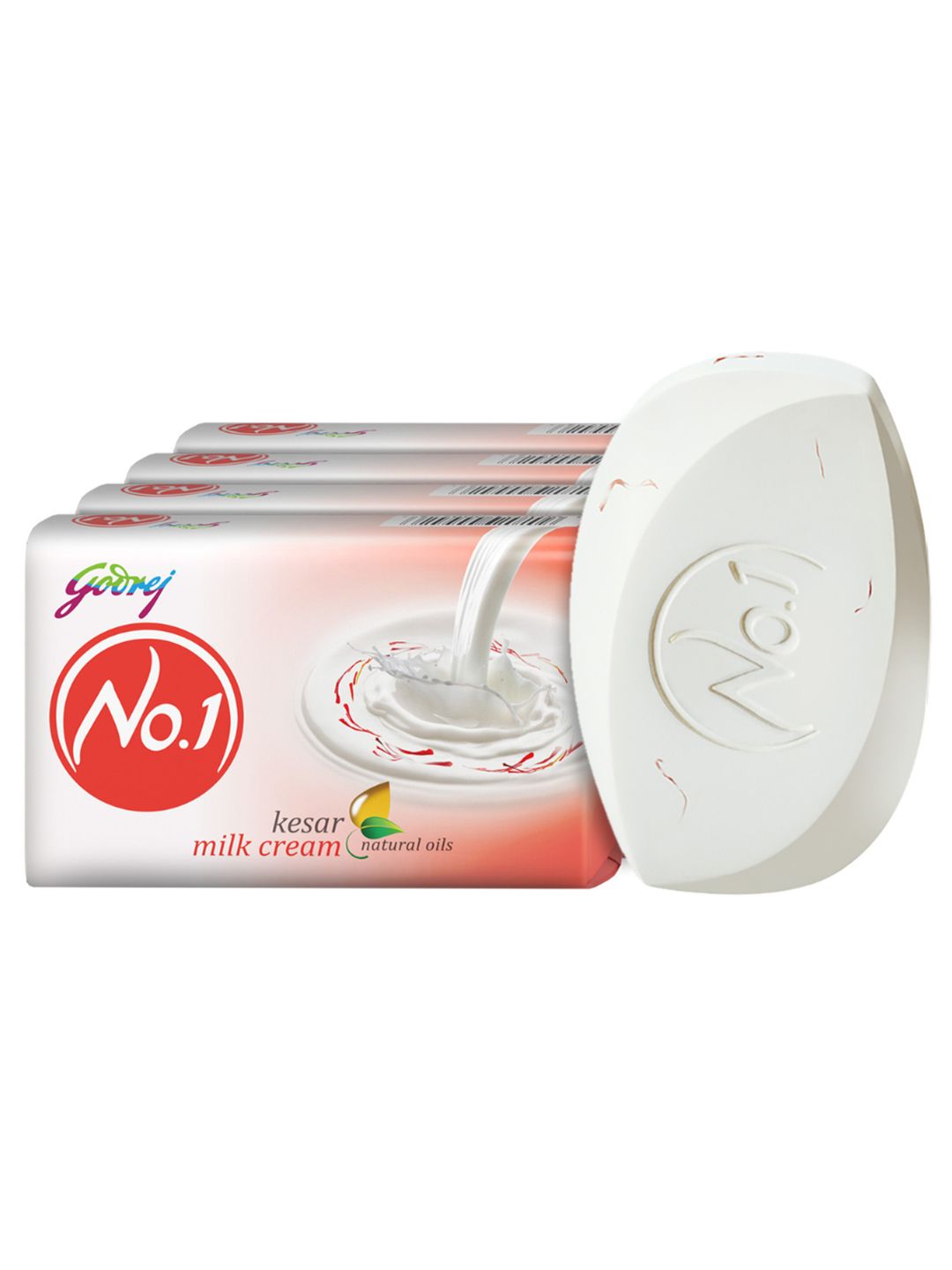 Godrej No.1 Set of 4 Kesar & Milk Cream Soap - 150 g Each-picture-15