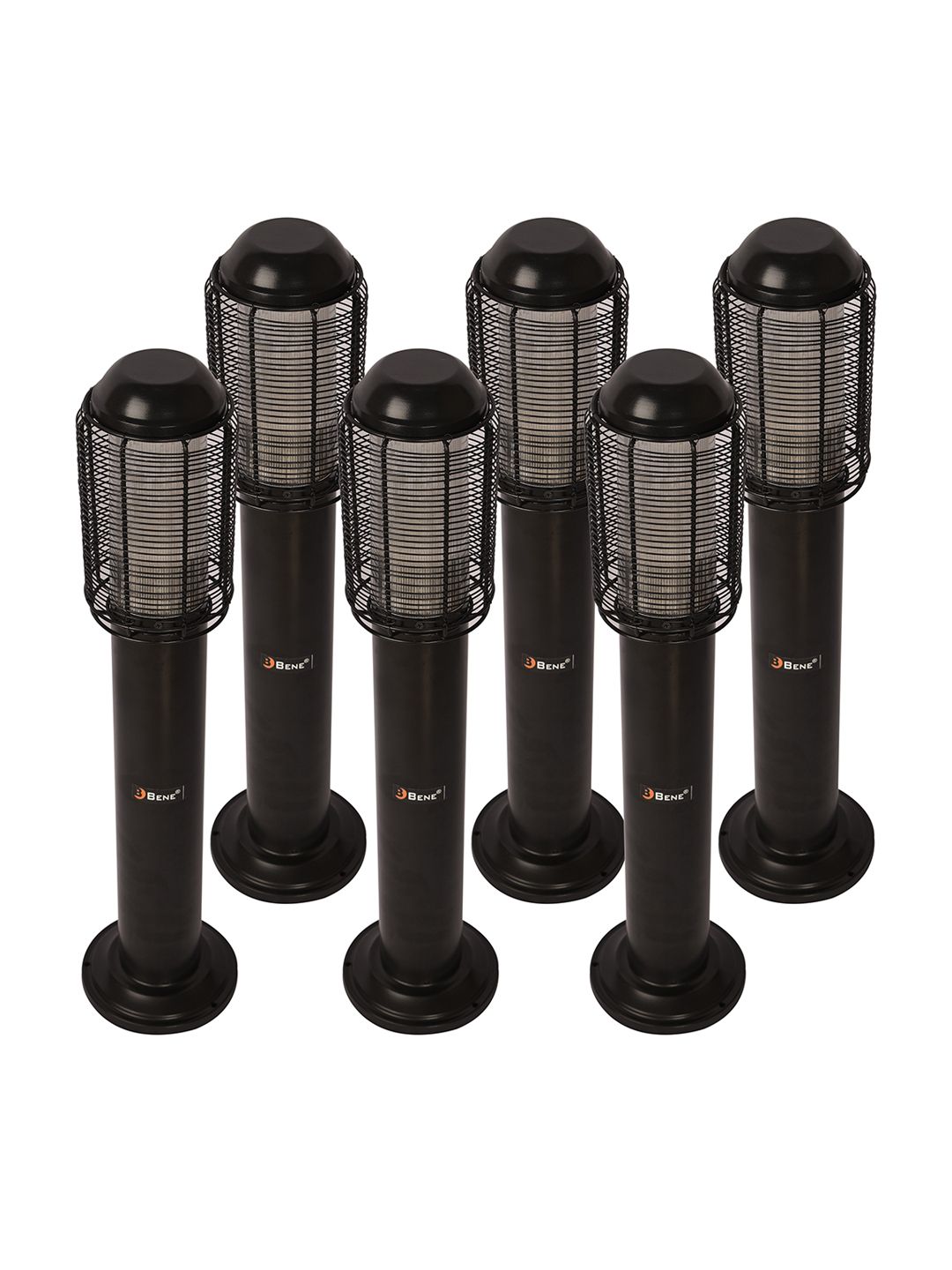BENE Vaasa Bollard 6 Pieces Black Waterproof Metal Outdoor Lamps-picture-28