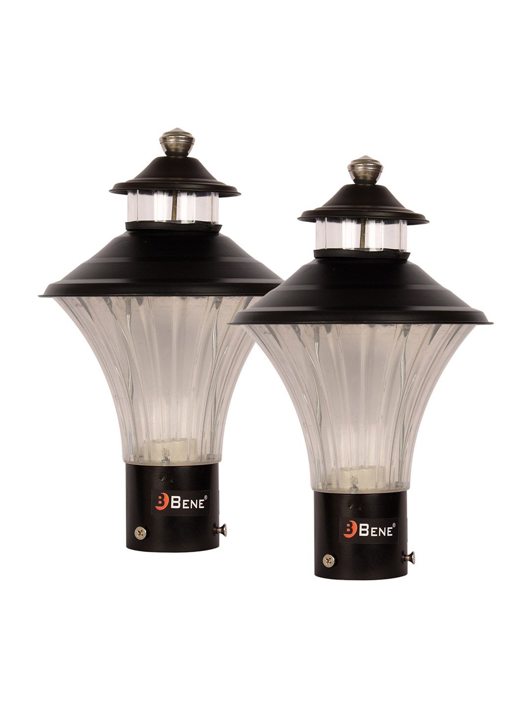 BENE Black & White 2 Pieces Waterproof & Rustproof Frustum Outdoor Lamps-picture-45