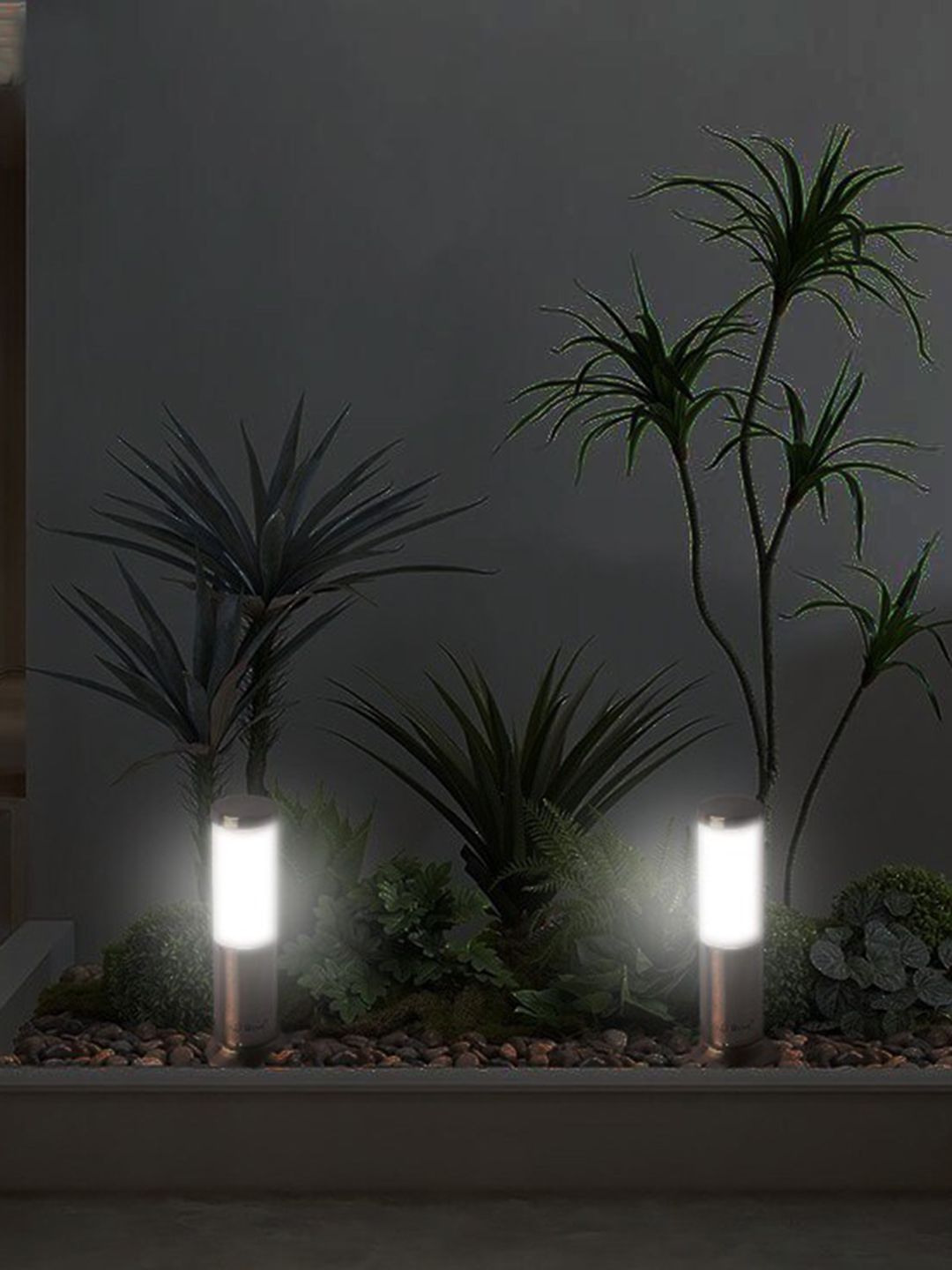 BENE 2 Pieces Grey & White Metal Outdoor Lamps-image-48