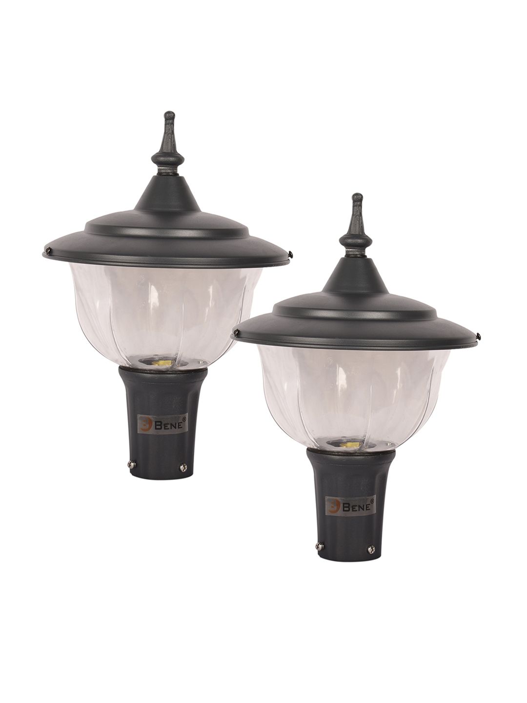 BENE Grey & White 2 Pieces Aluminium Waterproof & Rustproof Spherical Shaped Outdoor Lamps-picture-46