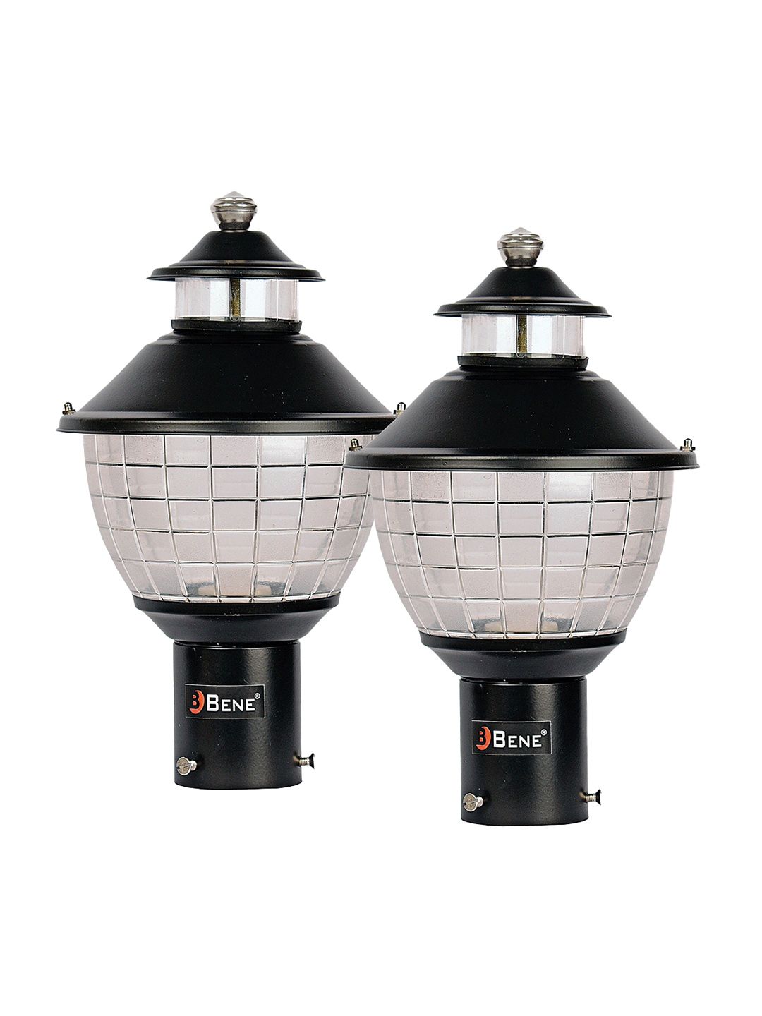 BENE Black & White 2 Pieces Self Assembly Cylinder Outdoor Lamps-picture-42