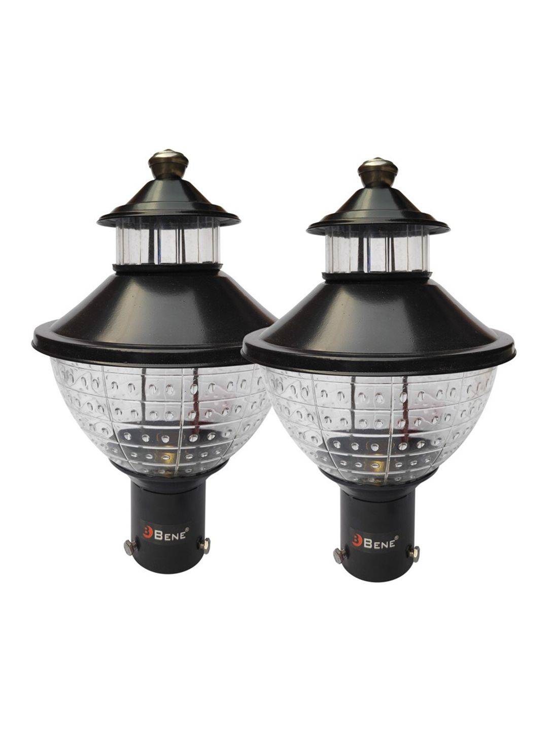 BENE Black & White 2 Pieces Abstract Shaped Metal Self-Assembly Outdoor Lamps-picture-23