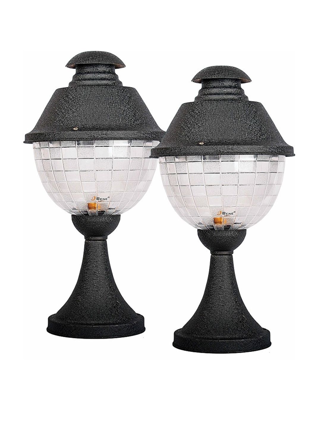 BENE Essen Black & White 2 Pieces Self Assembly Semi-sphere Outdoor Lamps-picture-0