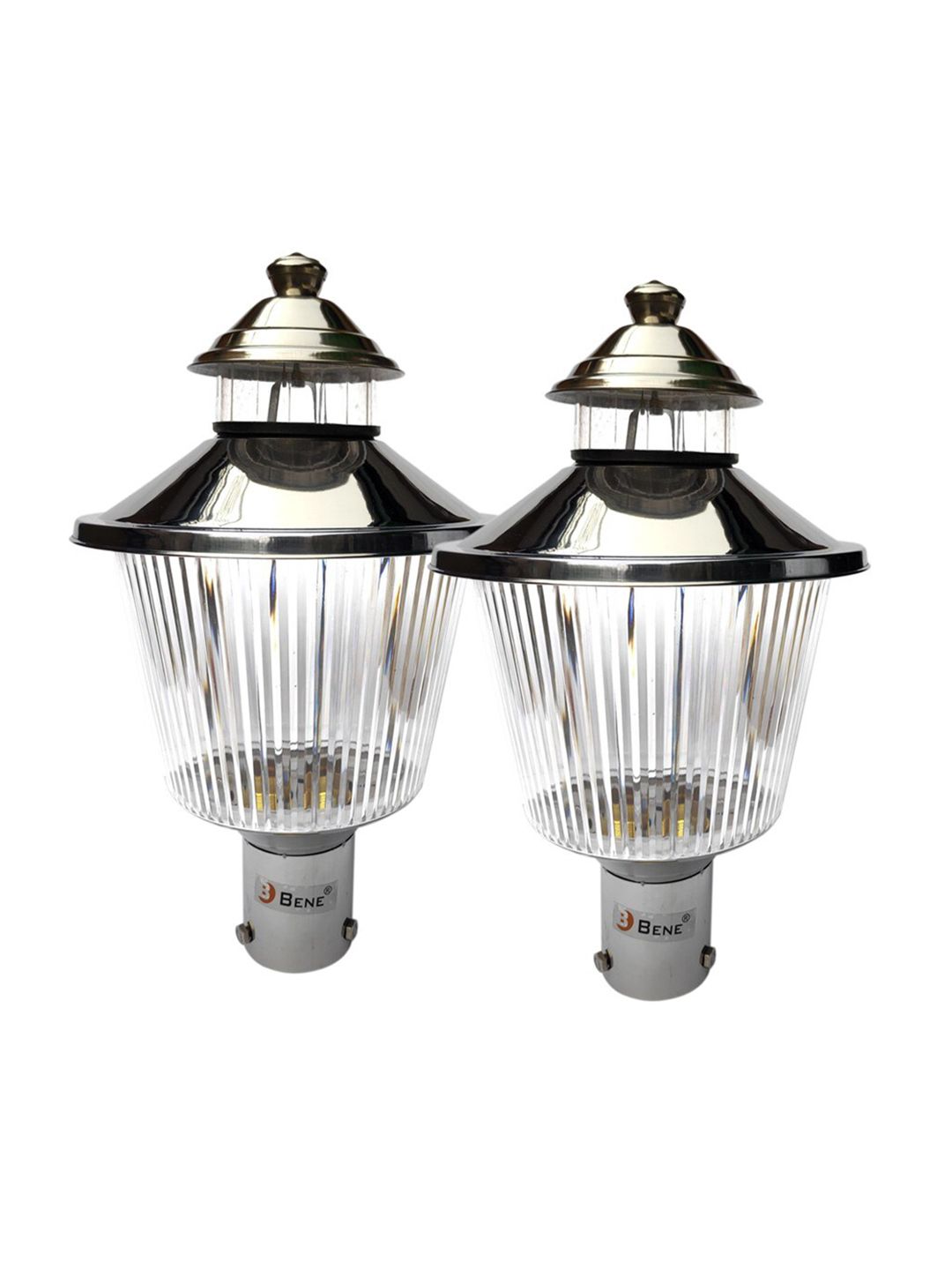 BENE Reed Grey & Transparent 2 Pieces Textured Steel Outdoor Lamps-picture-54