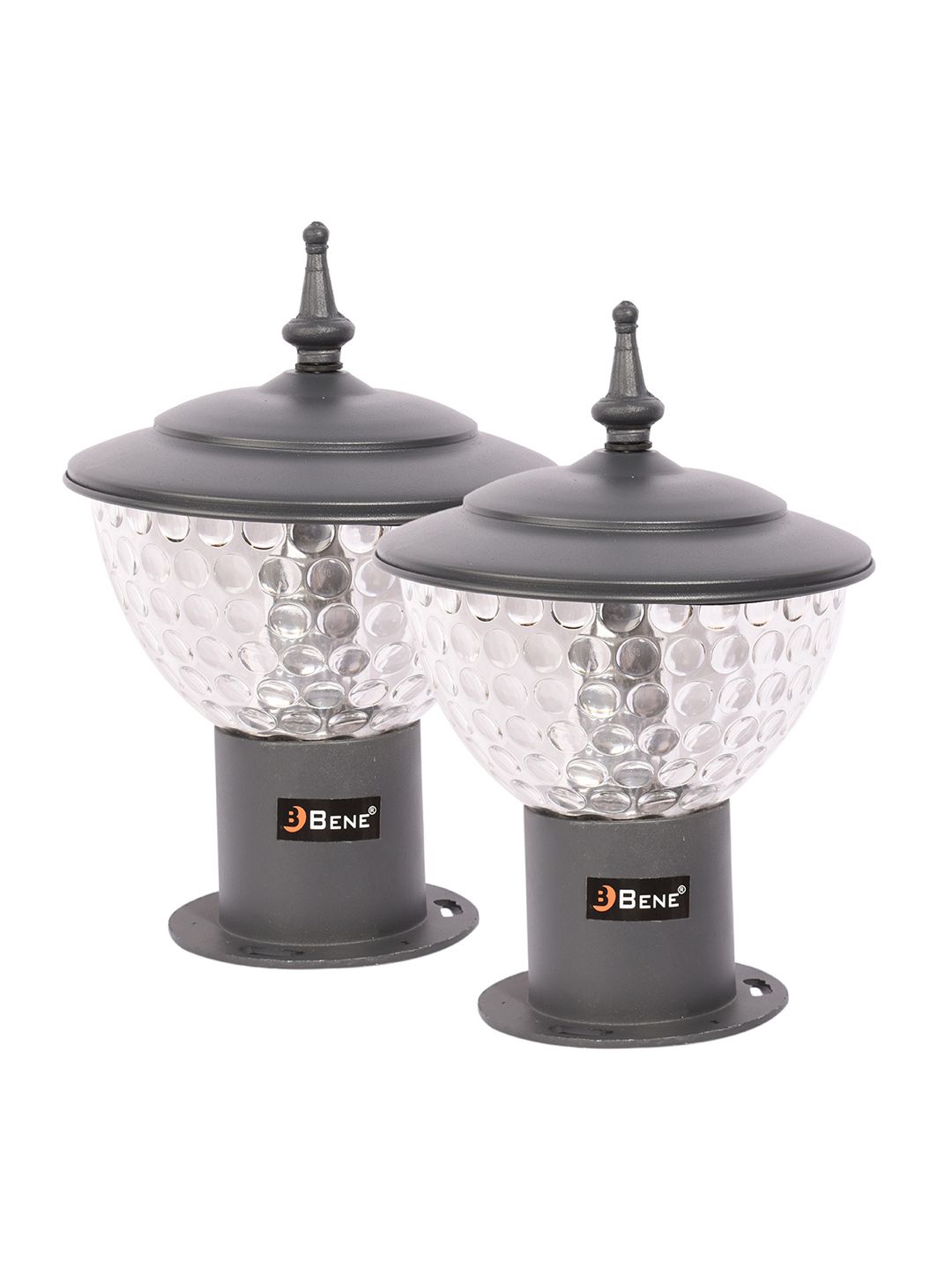 BENE Capo Grey 2 Pieces Self-Assembly Spherical Shaped Aluminium Outdoor Lamps-picture-30