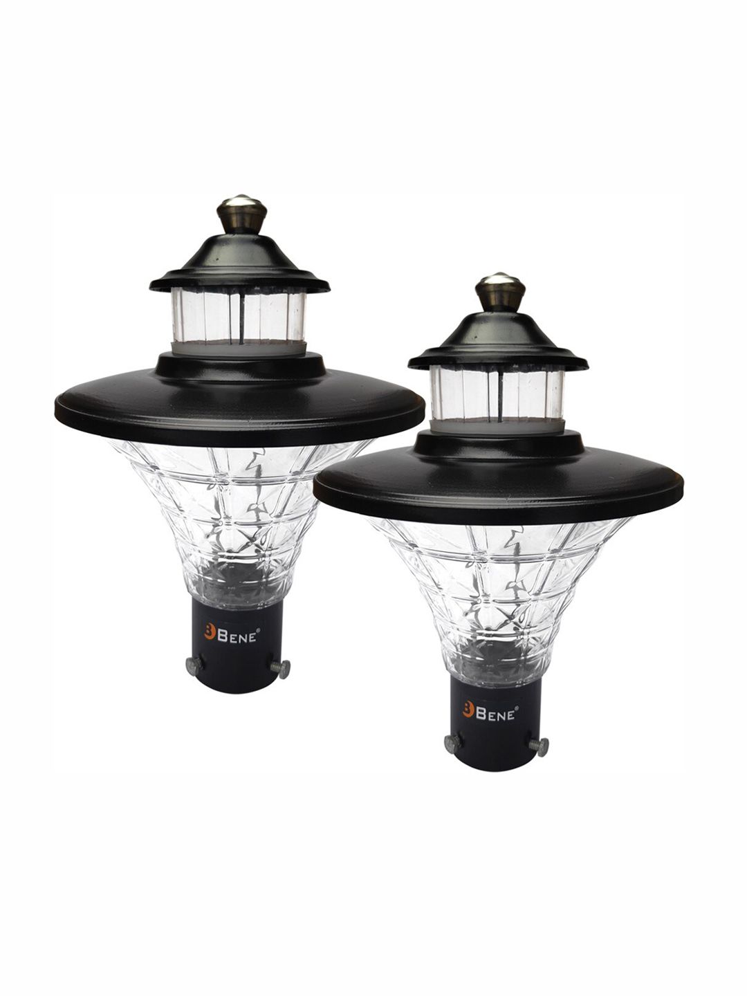 BENE Smuk Black & Transparent 2 Pieces Self-Assembly Outdoor Lamps-image-25