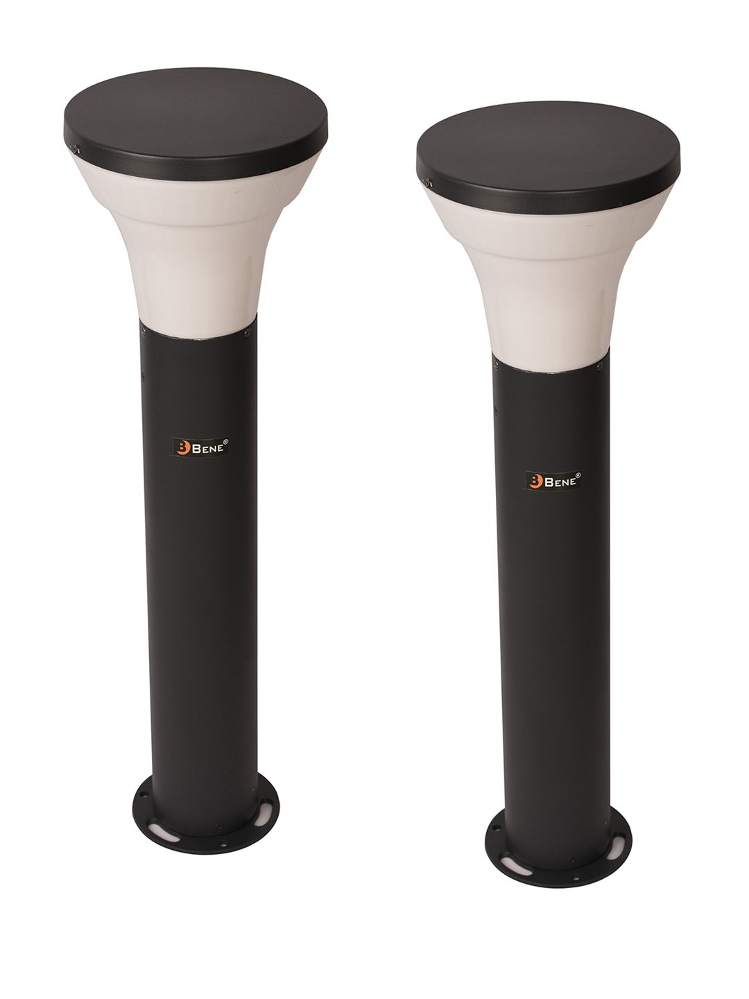 BENE Koel Bollard Grey & White 2 Pieces Aluminium Waterproof & Rustproof Outdoor Lamps-image-4