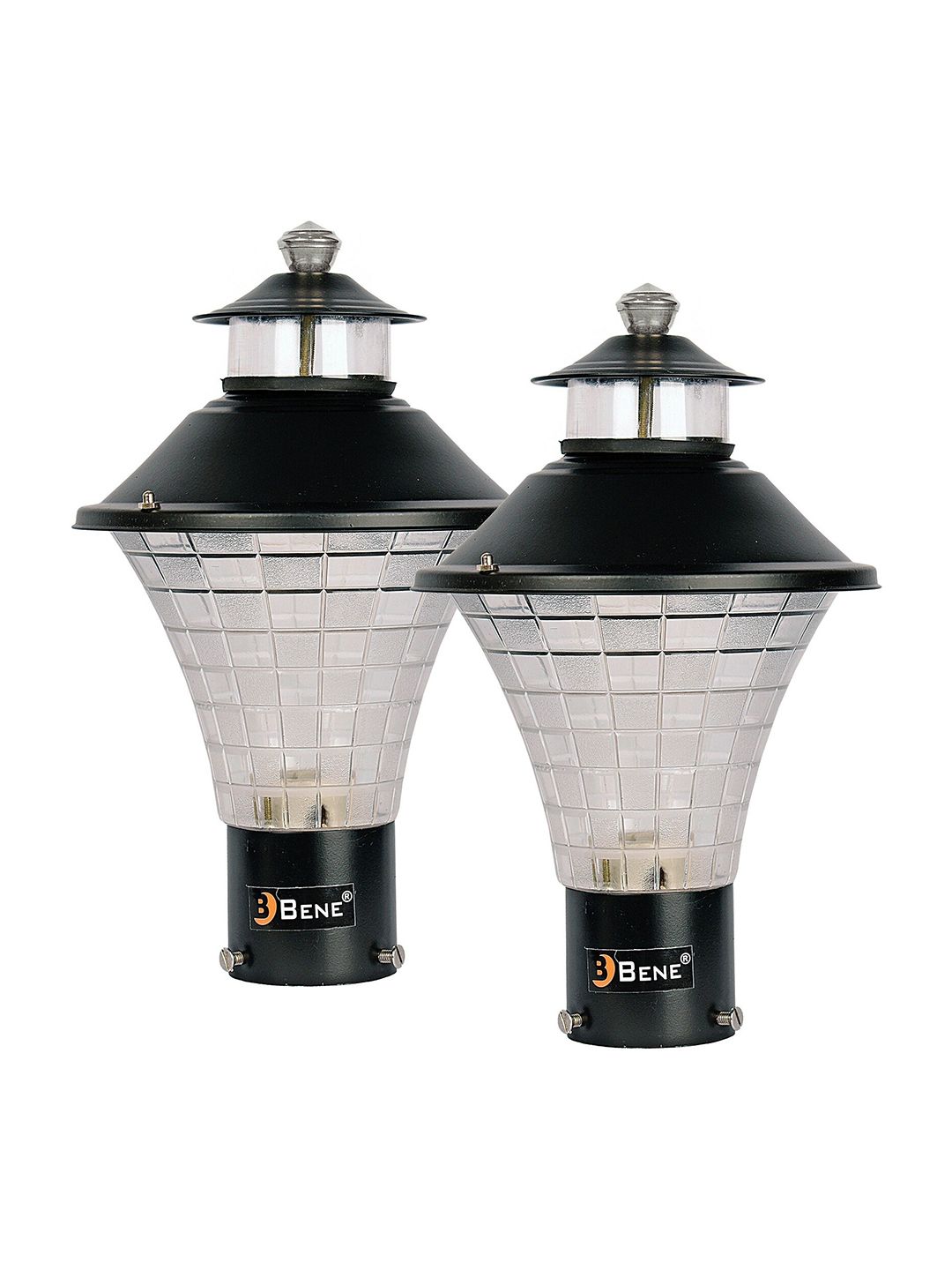 BENE Black & White 2 Pieces Self-Assembly Spherical Shaped Outdoor Lamps-picture-22