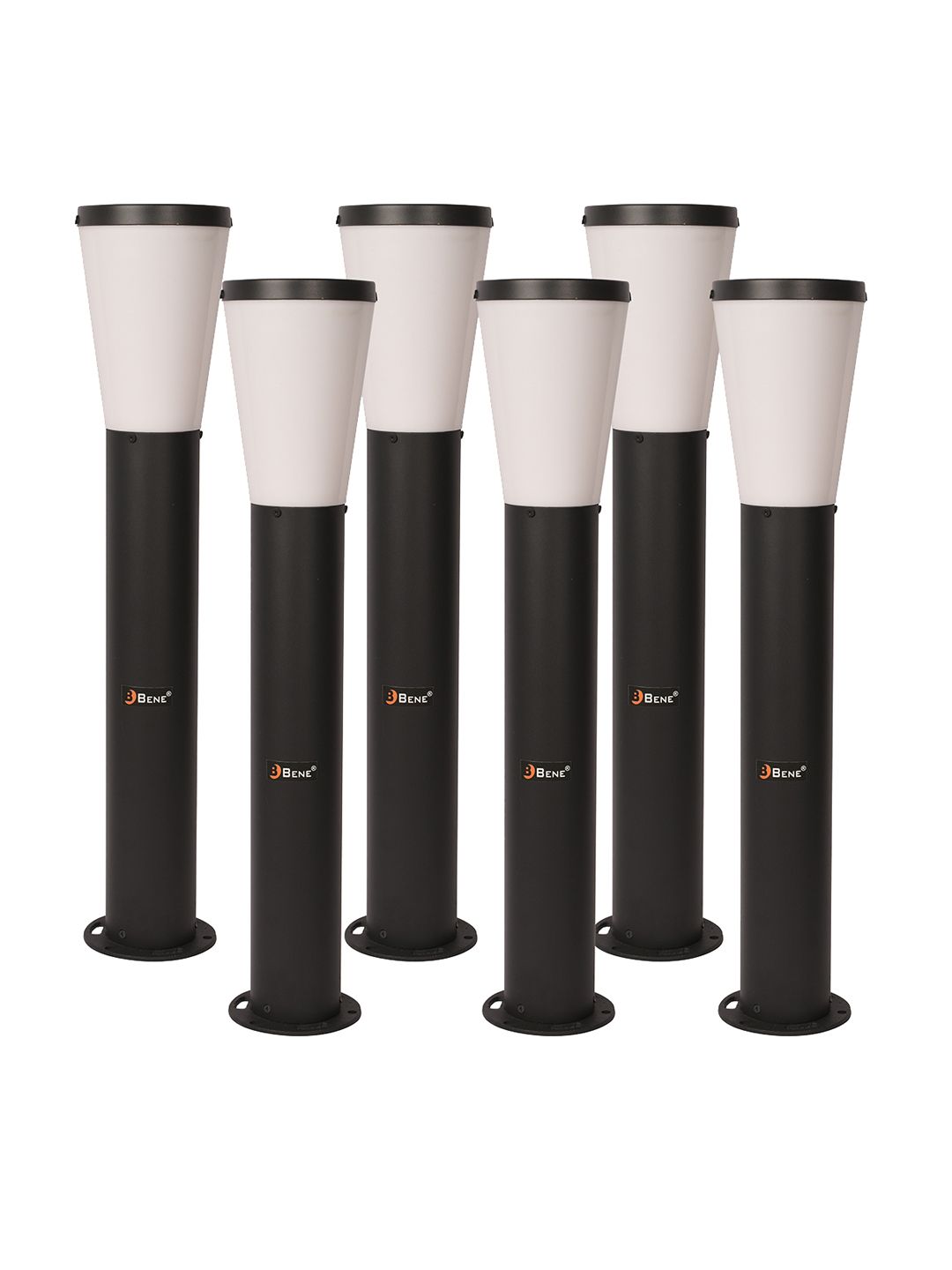 BENE Palermo Bollard Grey & White 6 Pieces Abstract Shaped Outdoor Lamps-image-39